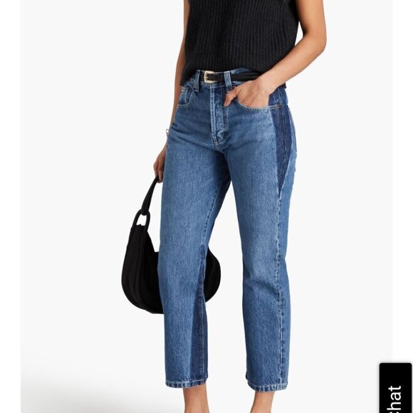 Victoria Victoria Beckham Mid-Rise Straight Leg Jeans EU 30 Blue Denim - Picture 1 of 9